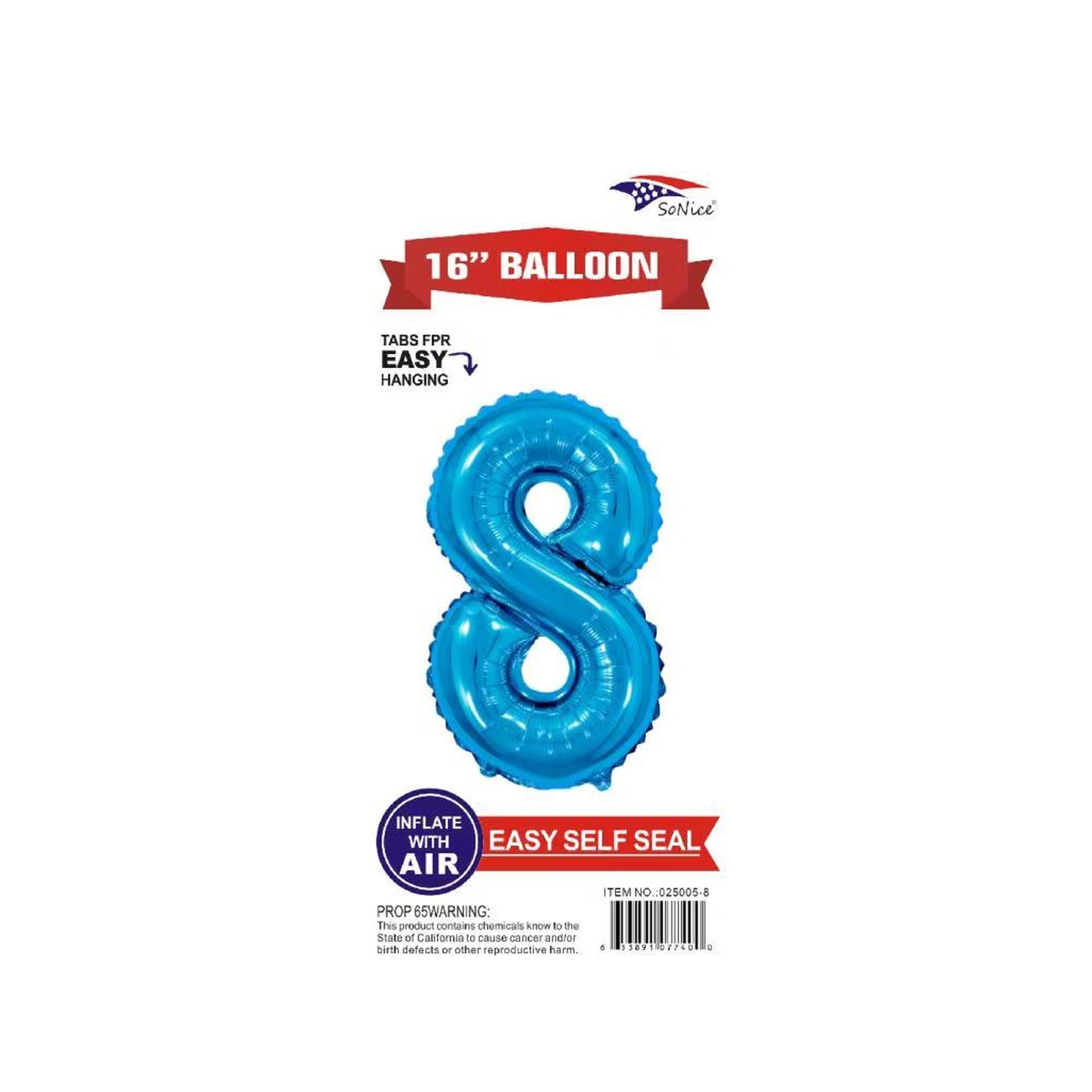 16" Foil Balloon Blue #8.
